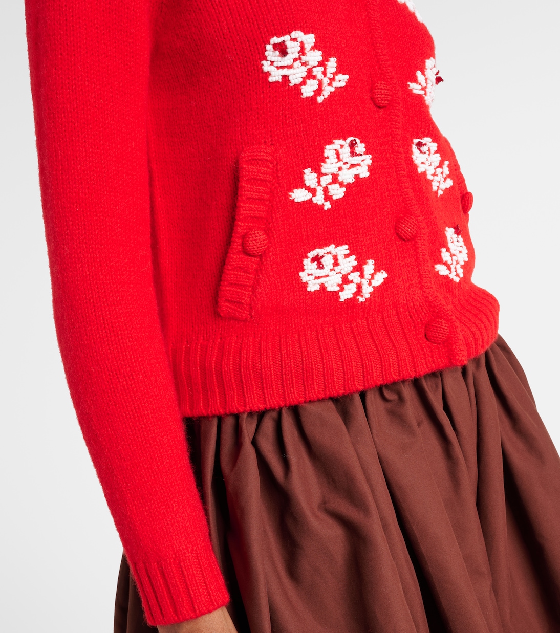 Verzierter Cardigan aus Wolle | Shushu/Tong