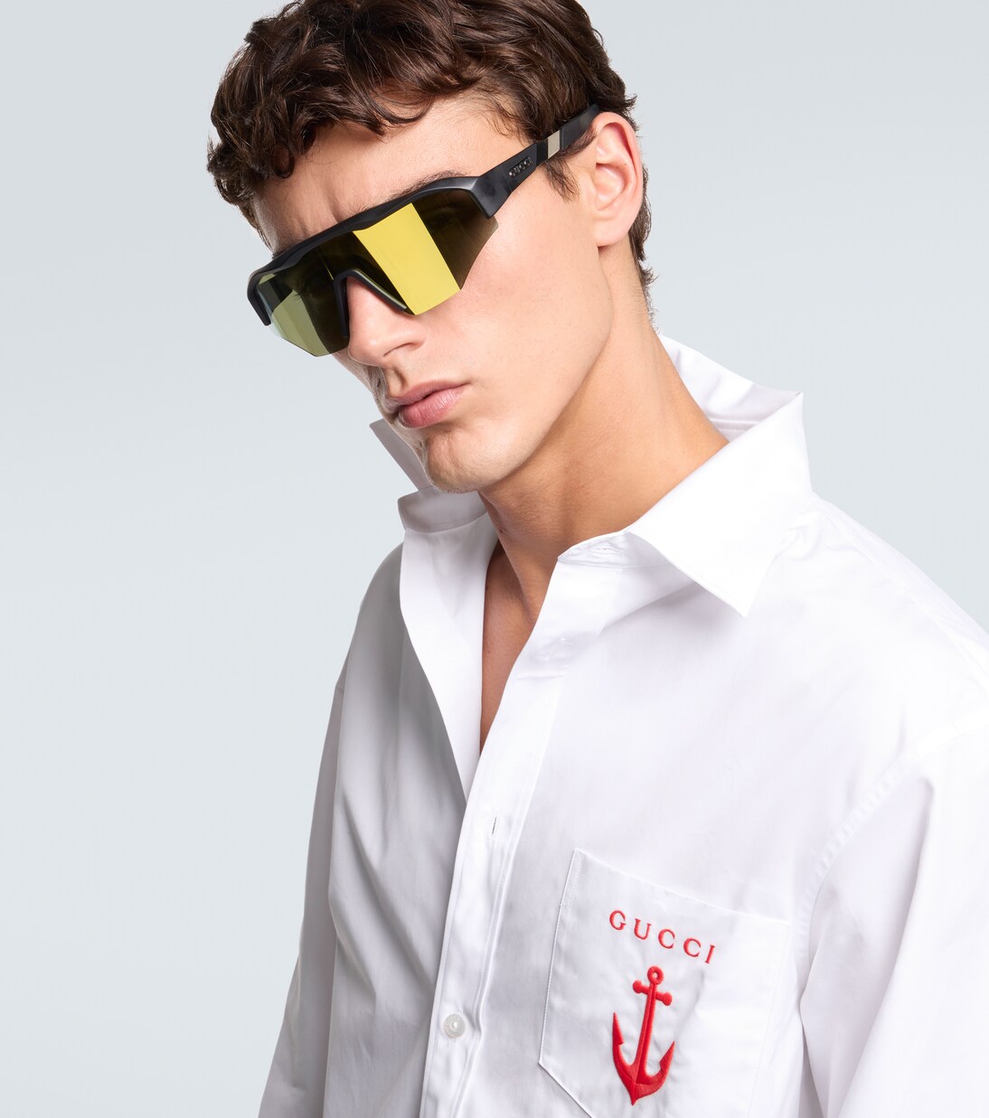 Logo shield sunglasses | Gucci