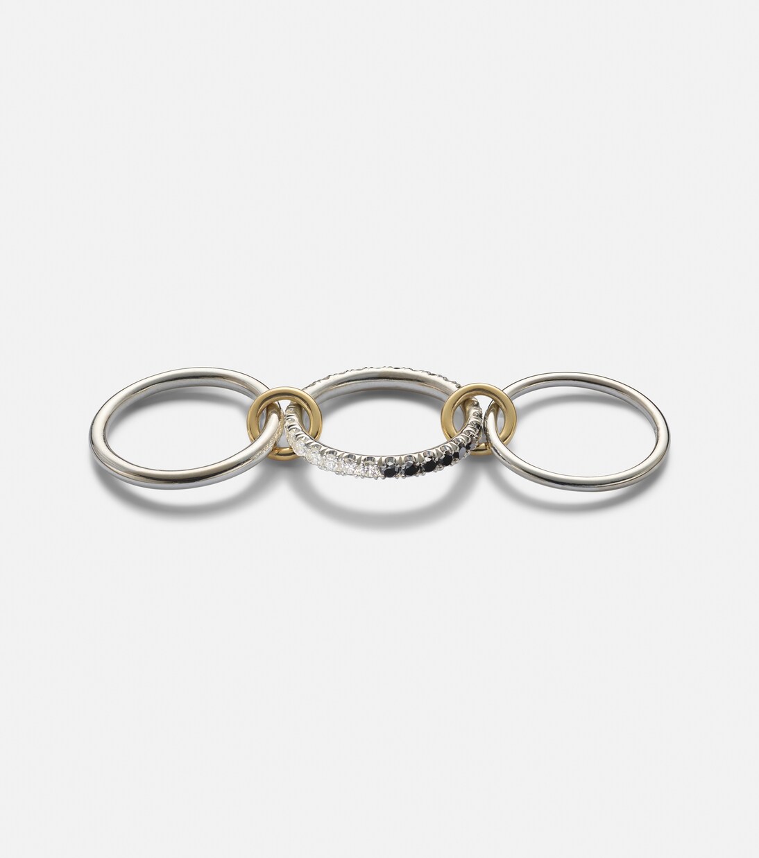 Petunia Eclipse sterling silver and 18kt gold ring with diamonds | Spinelli Kilcollin