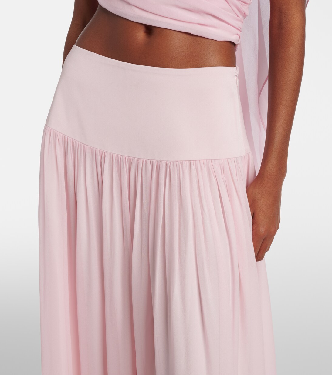 Solene high-rise mesh maxi skirt | Posse