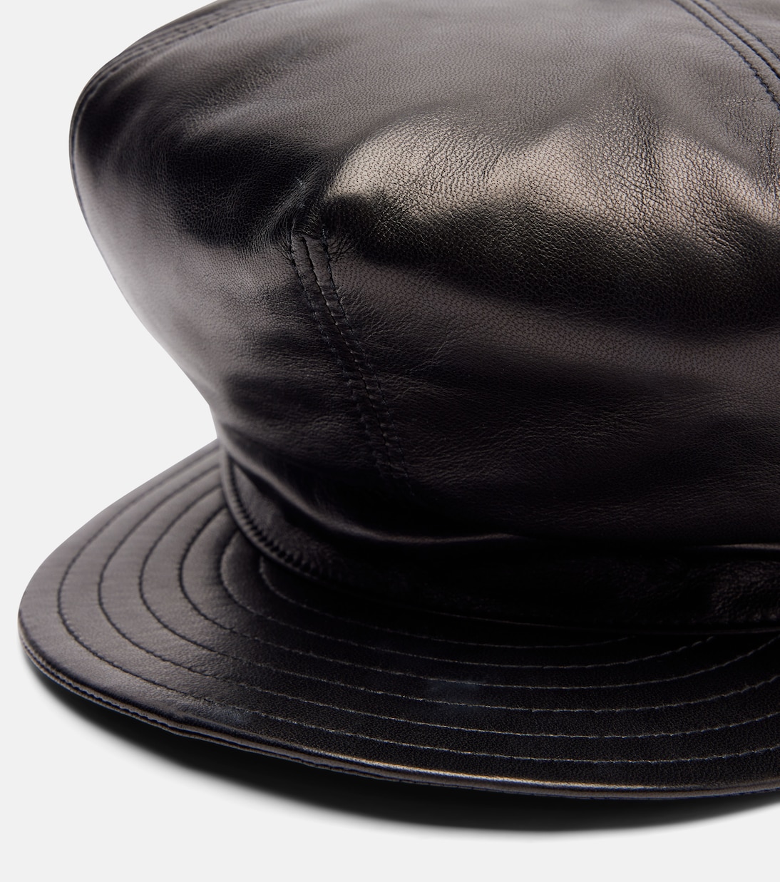 VLogo leather newsboy cap | Valentino