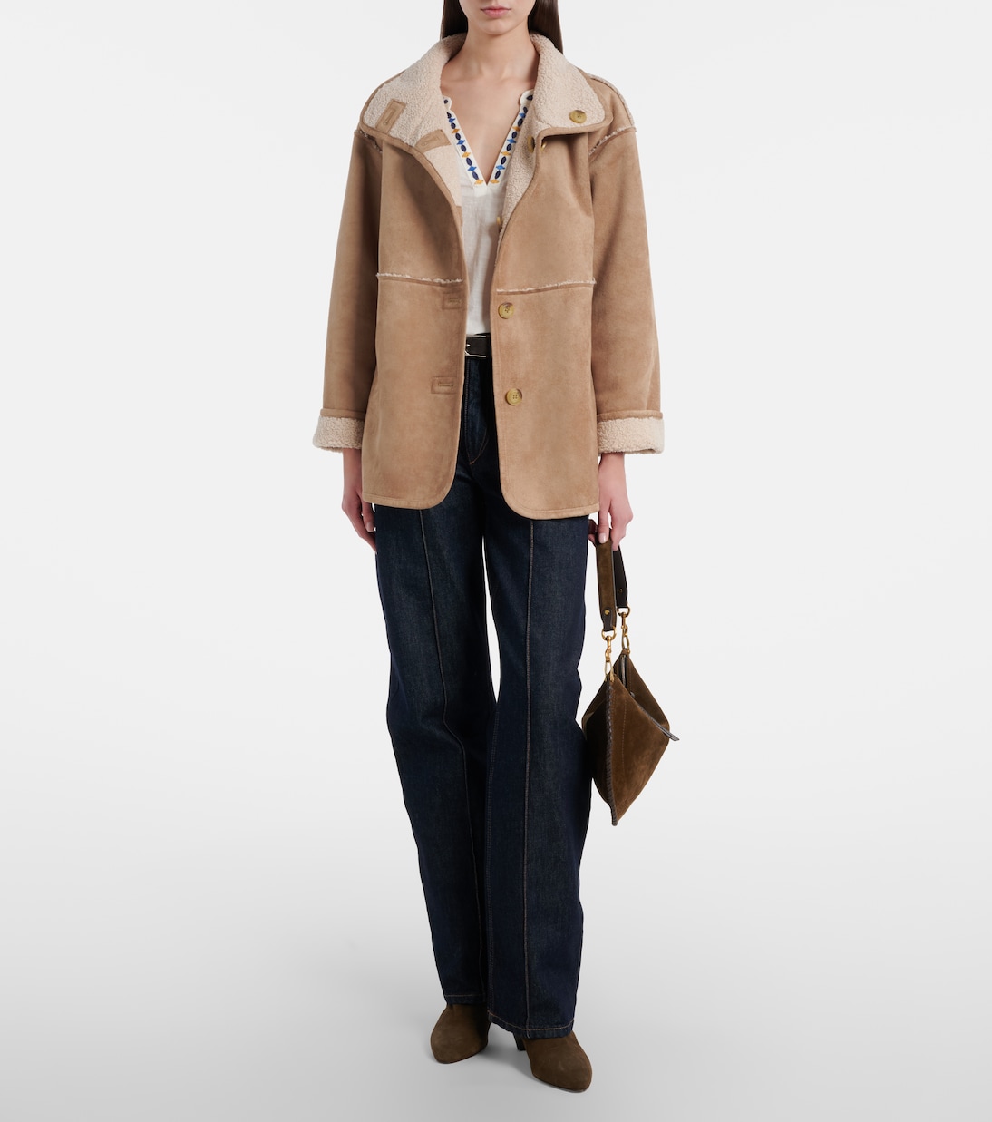 Amani embroidered cotton blouse | Velvet