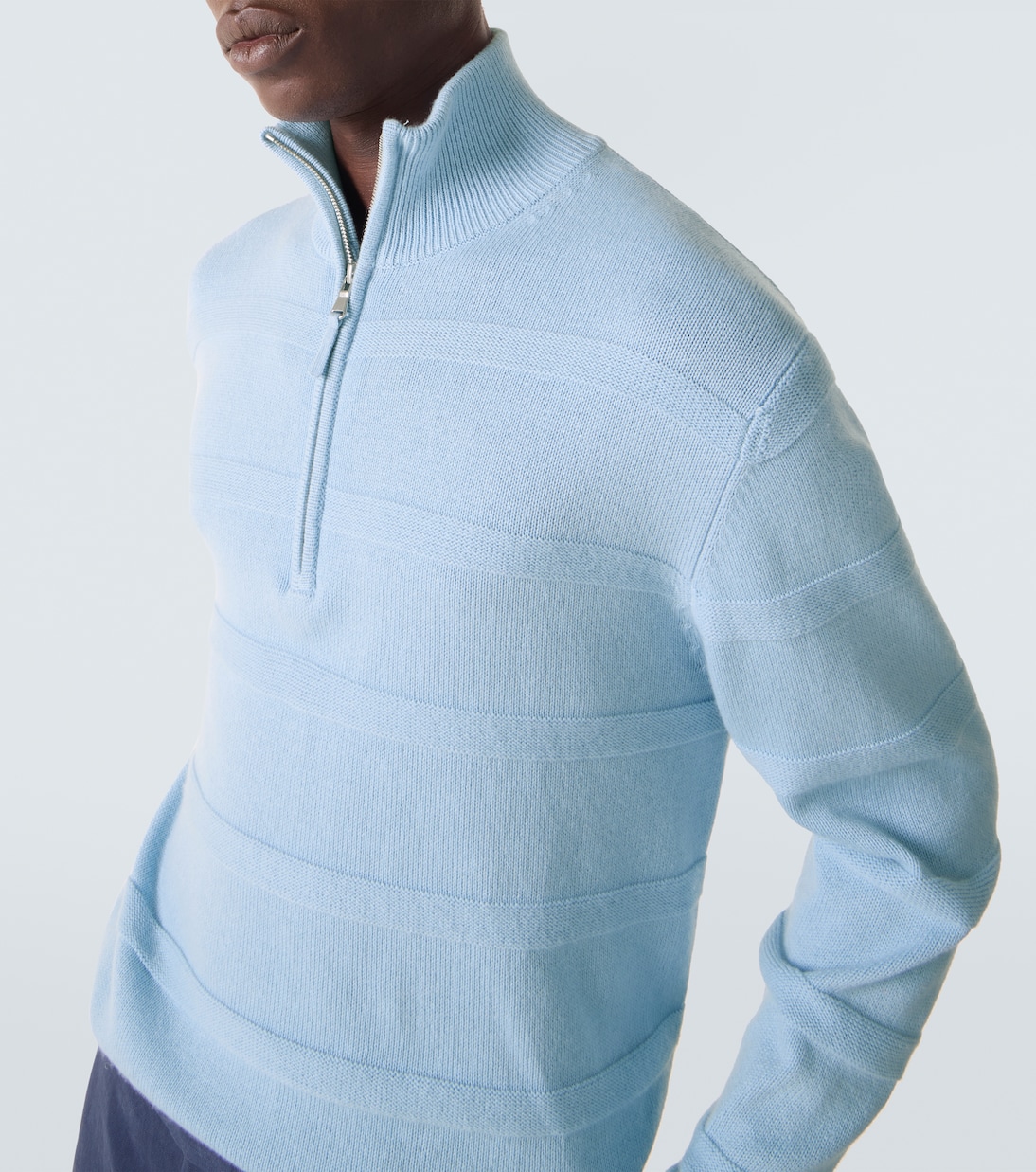 Cotton and cashmere turtleneck sweater | Allude