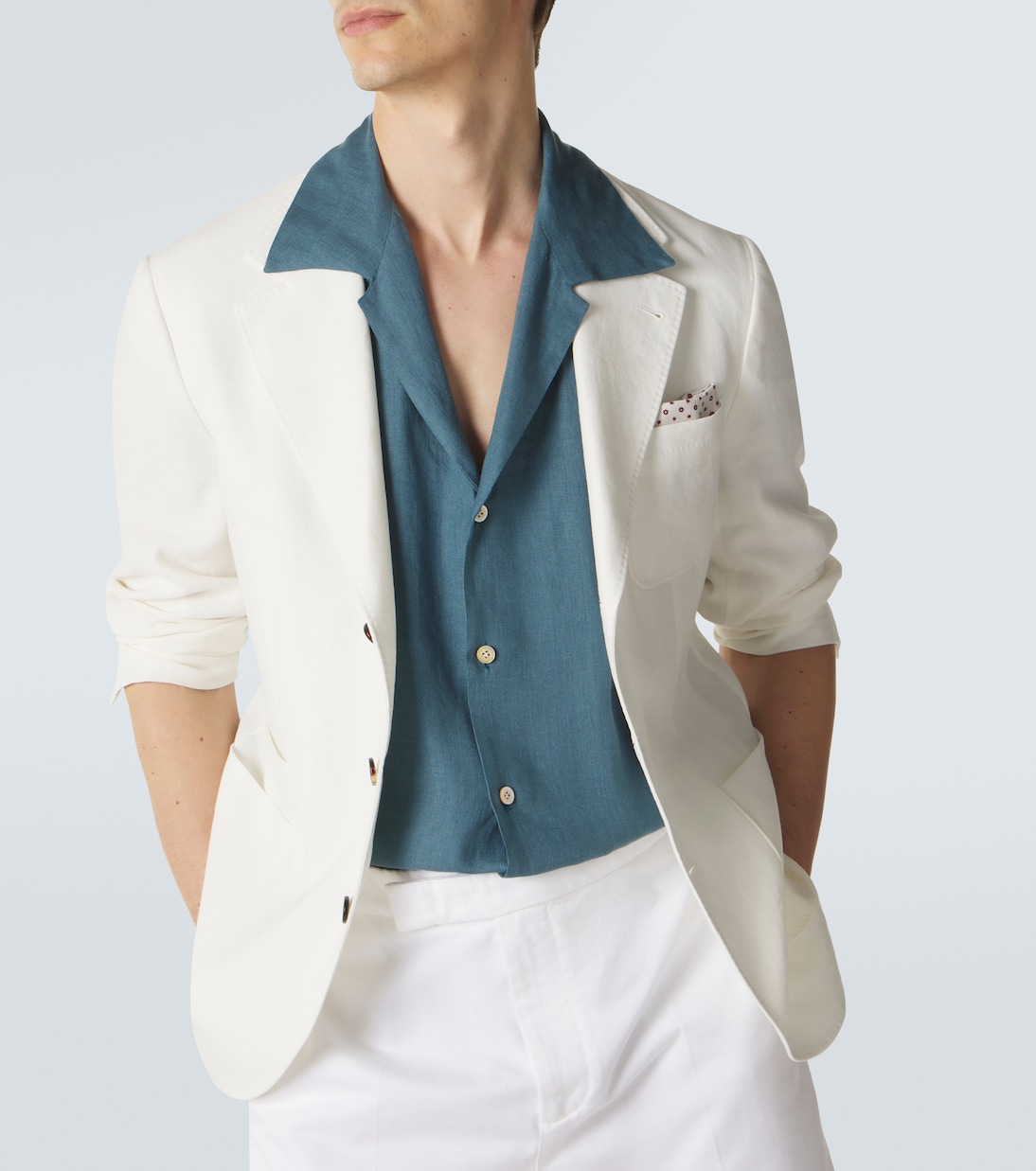 Linen bowling shirt | Kiton