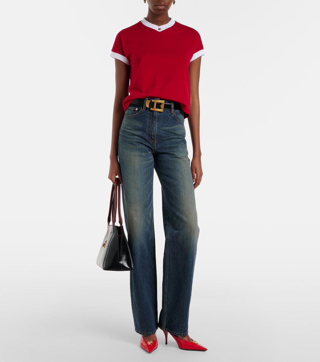 Medusa cotton-blend jersey T-shirt | Versace