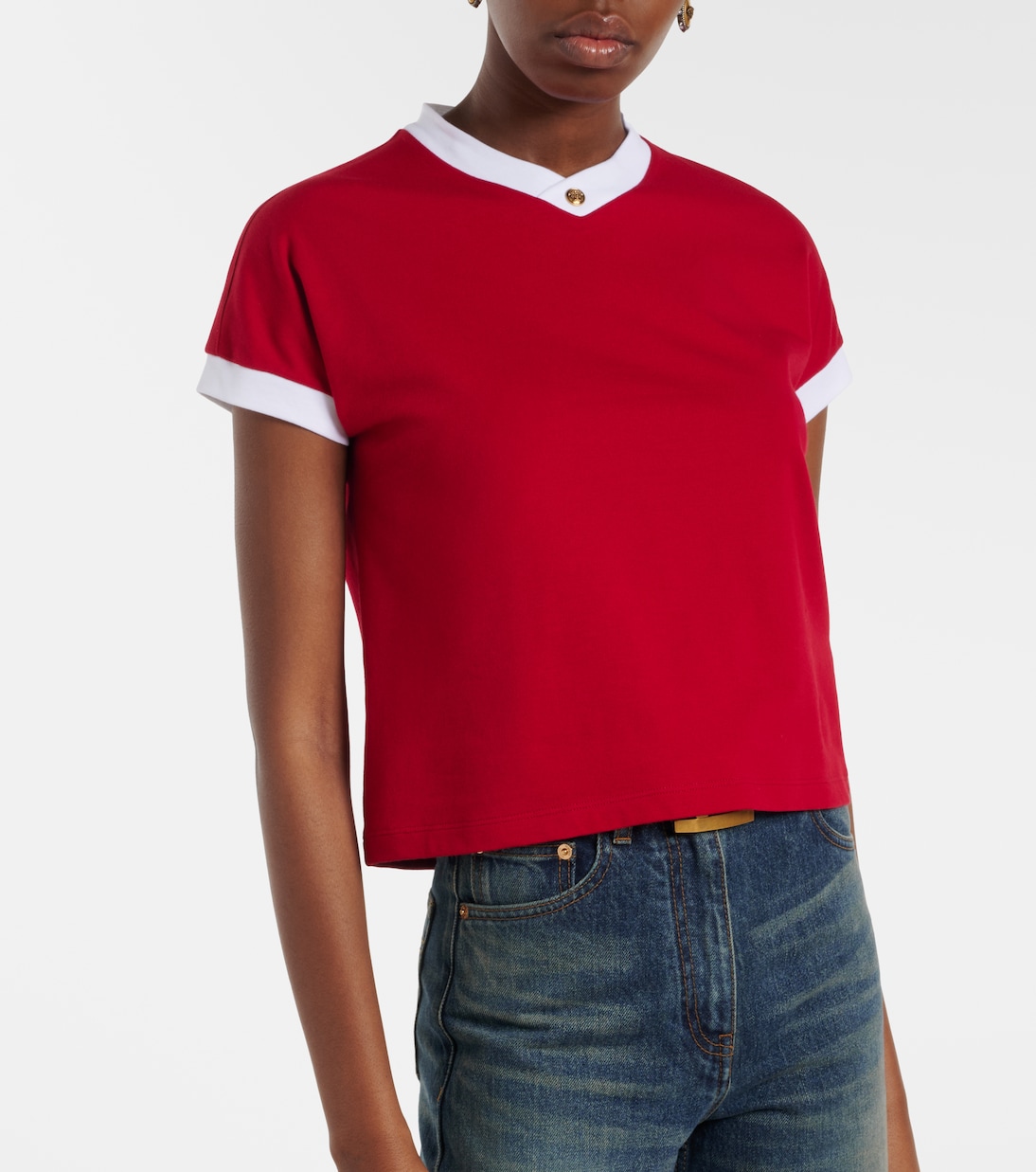 Medusa cotton-blend jersey T-shirt | Versace