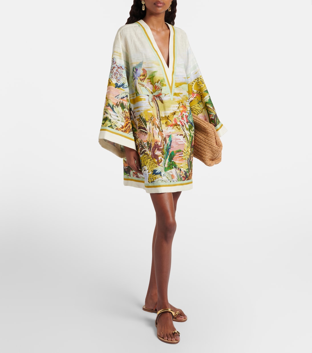 Jungle Boogie printed linen tunic | Alémais
