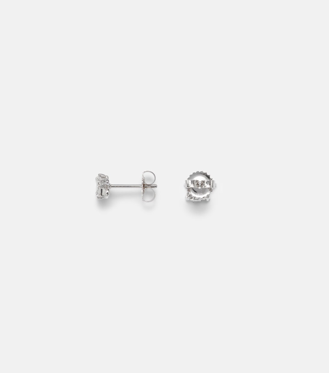 Classic 18kt white gold (750/1000) stud earrings with diamonds | Suzanne Kalan
