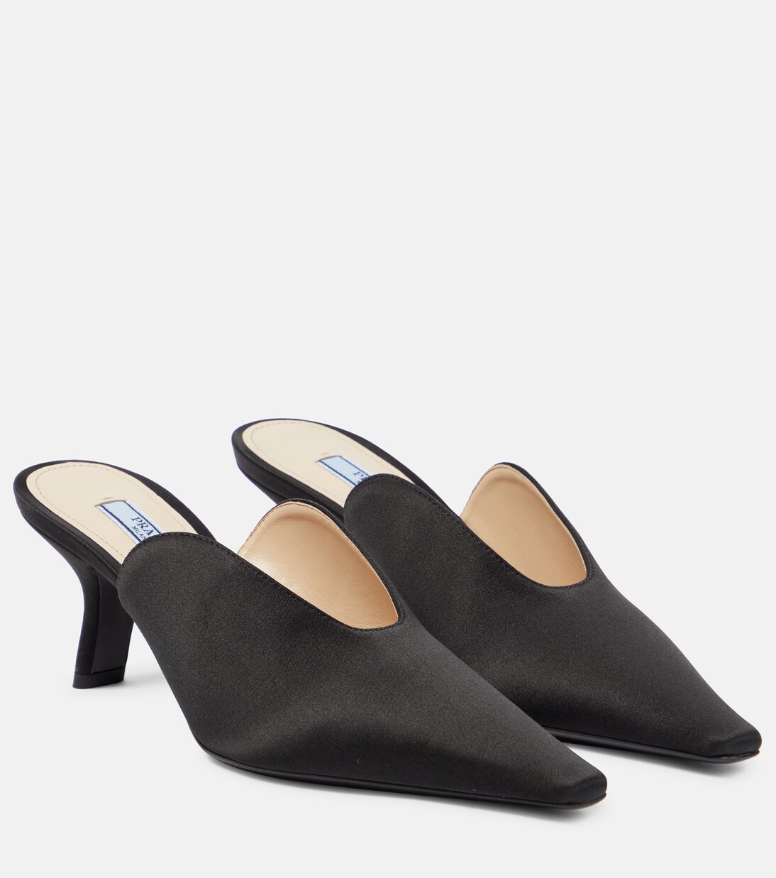 Satin mule shoes shop