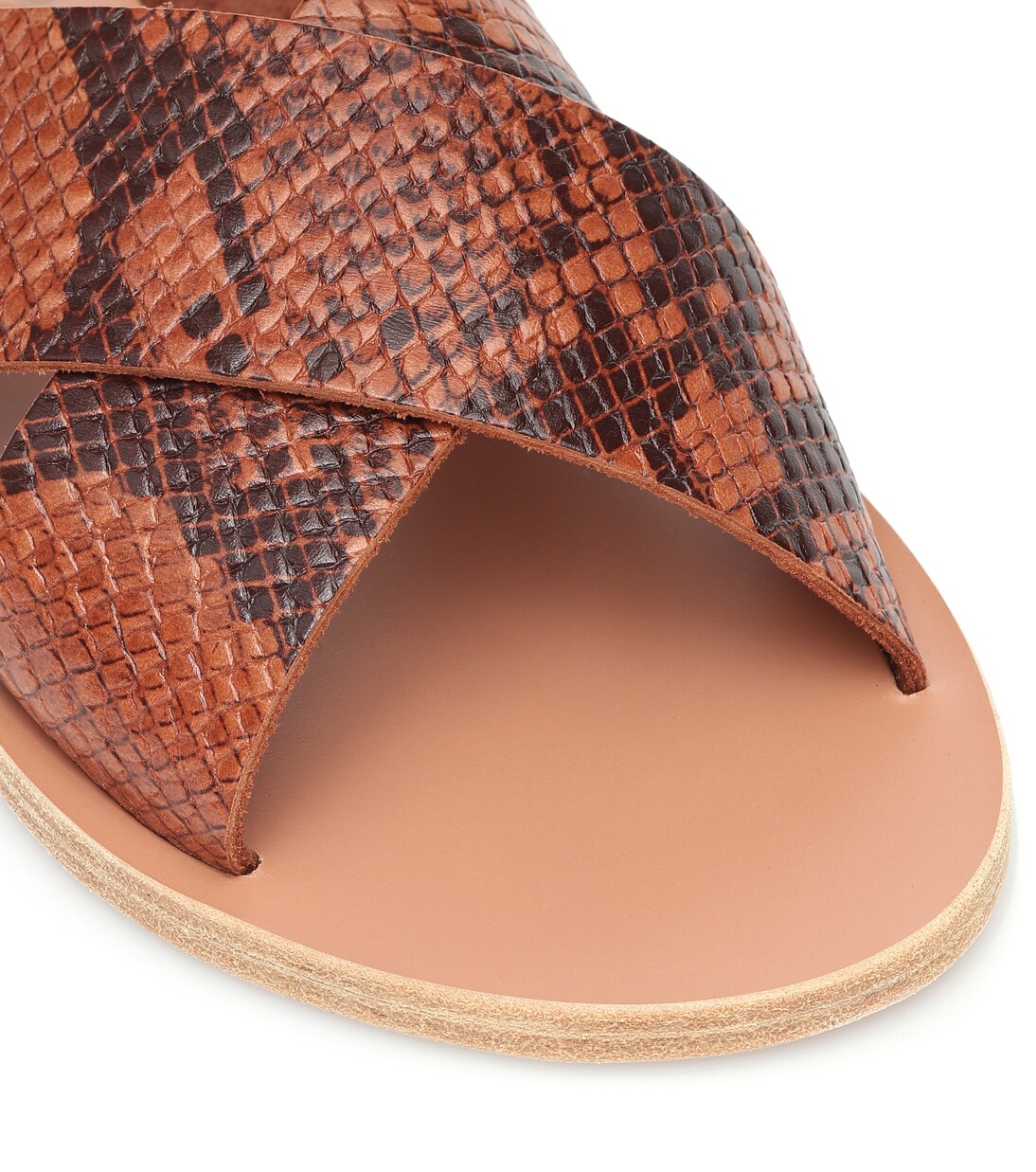 Thais snake-effect leather slides | Ancient Greek Sandals