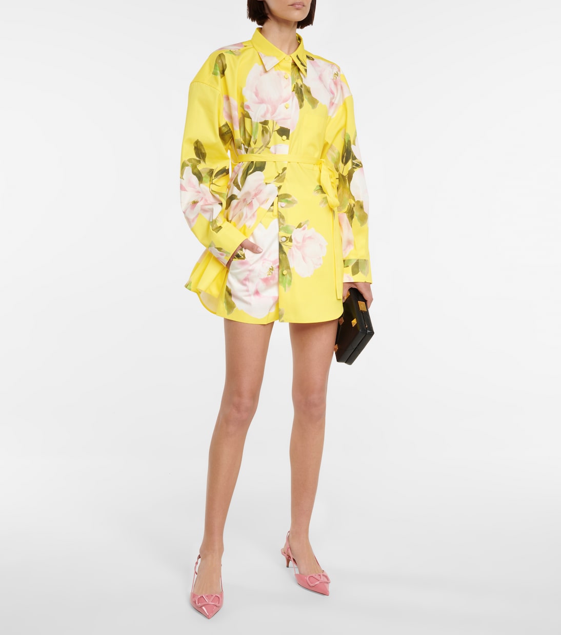 Valentino - Shorts a stampa in cotone e seta | Valentino