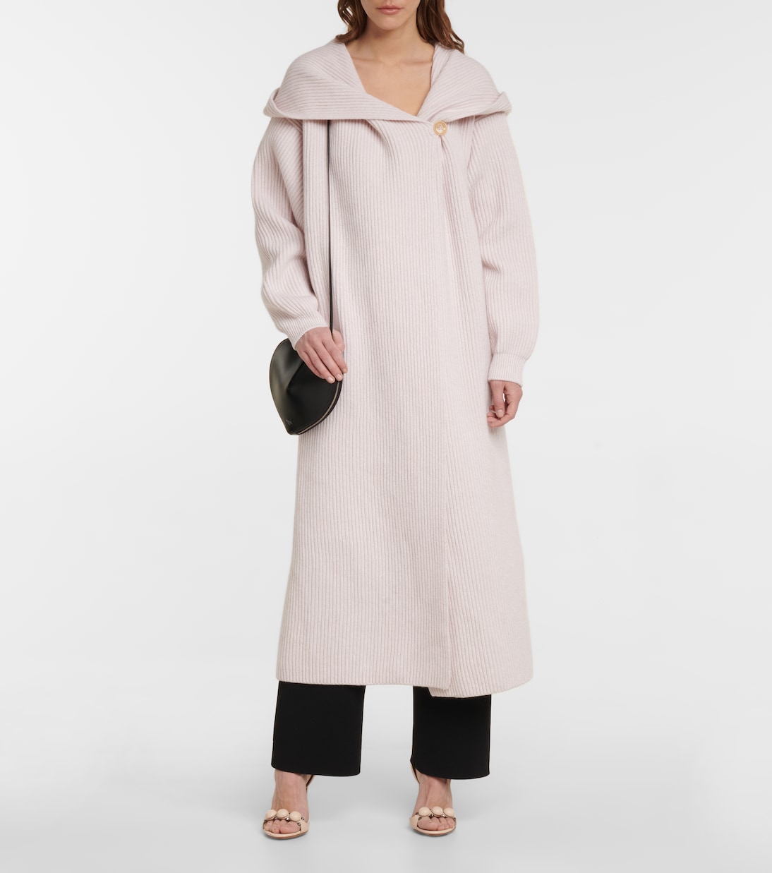 Cardigan in lana e cashmere a coste | Alaïa