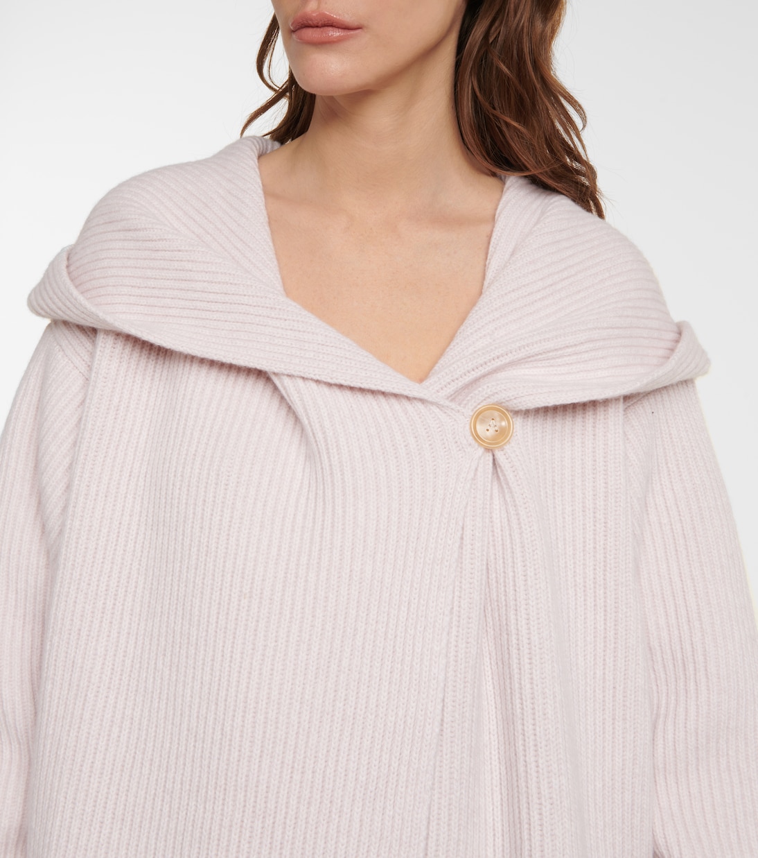 Cardigan in lana e cashmere a coste | Alaïa