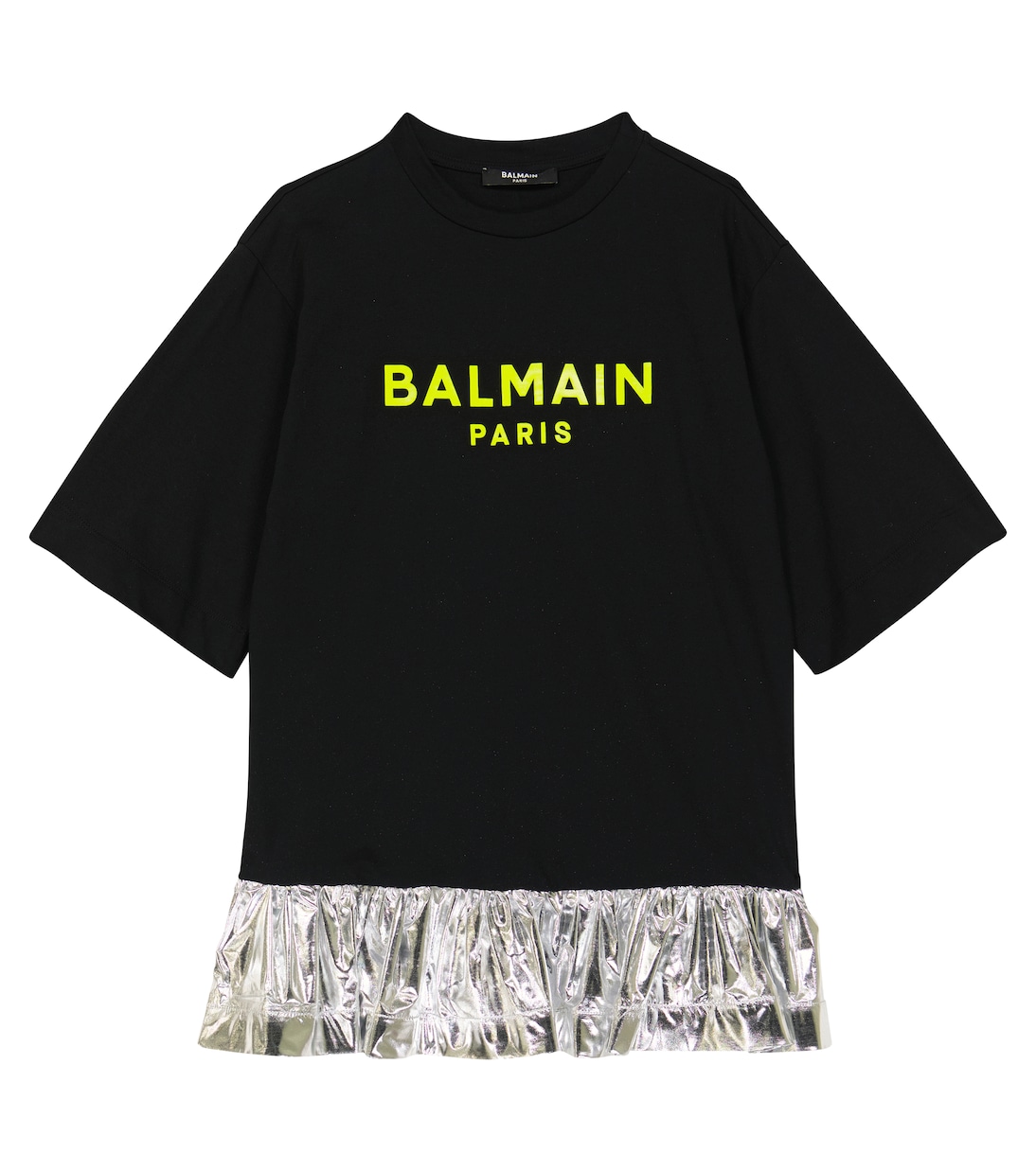 Logo cotton T-shirt dress | Balmain Kids