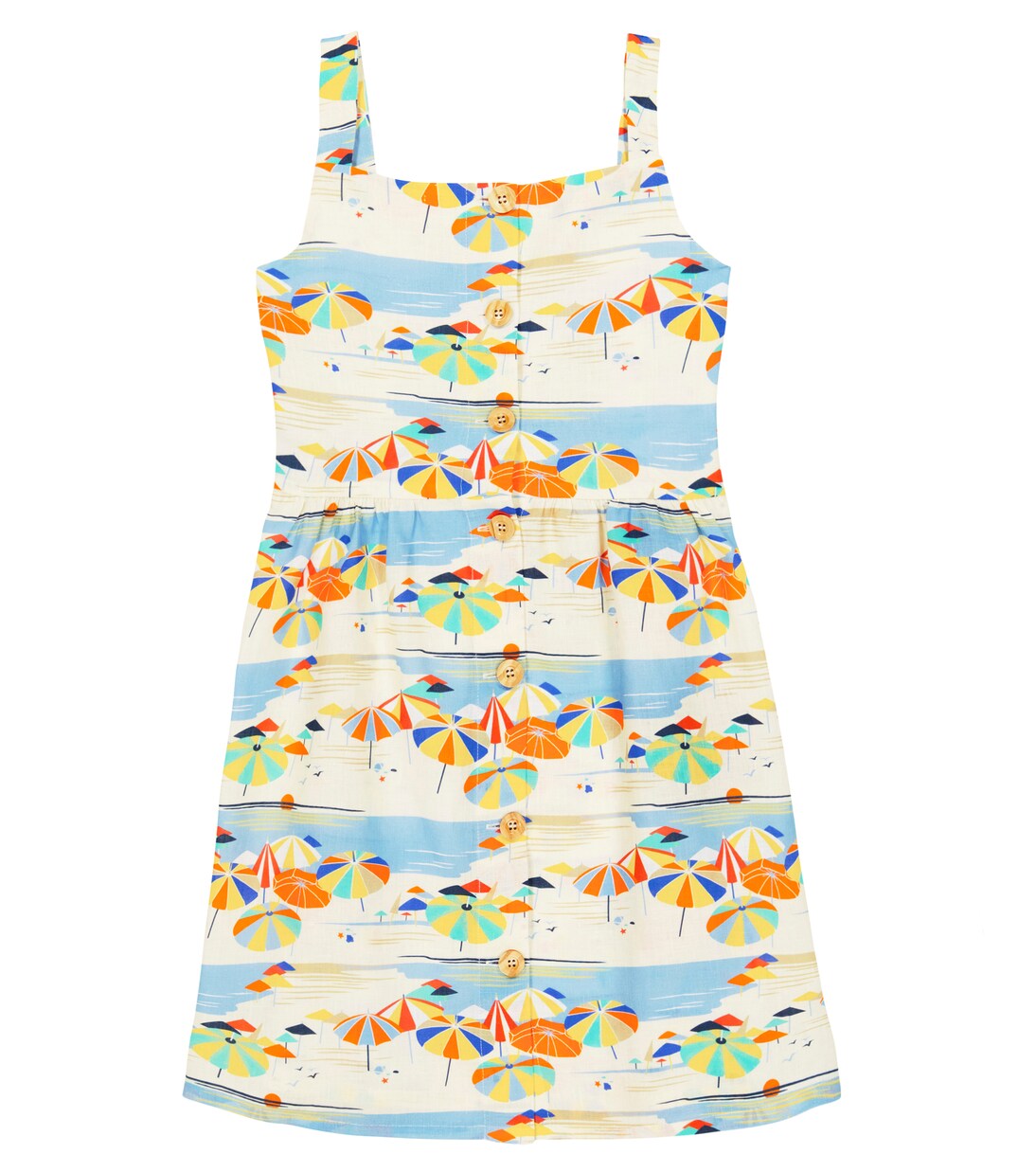 Robe Joan imprimée en lin | Loro Piana Kids