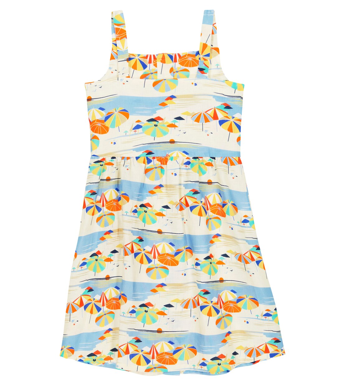 Robe Joan imprimée en lin | Loro Piana Kids