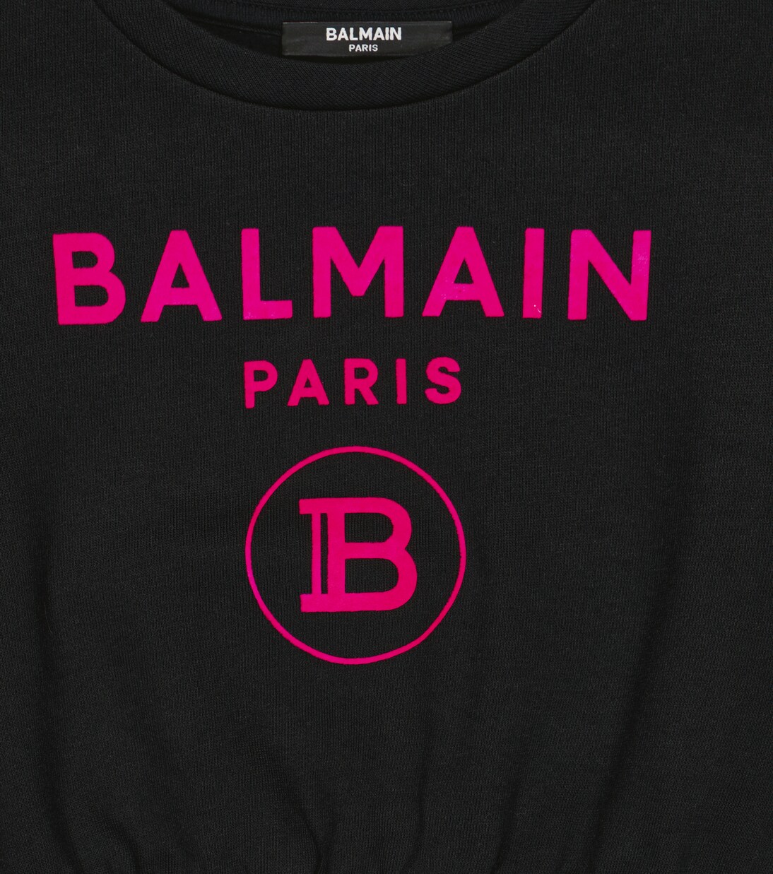 Logo cotton-blend cropped sweatshirt | Balmain Kids