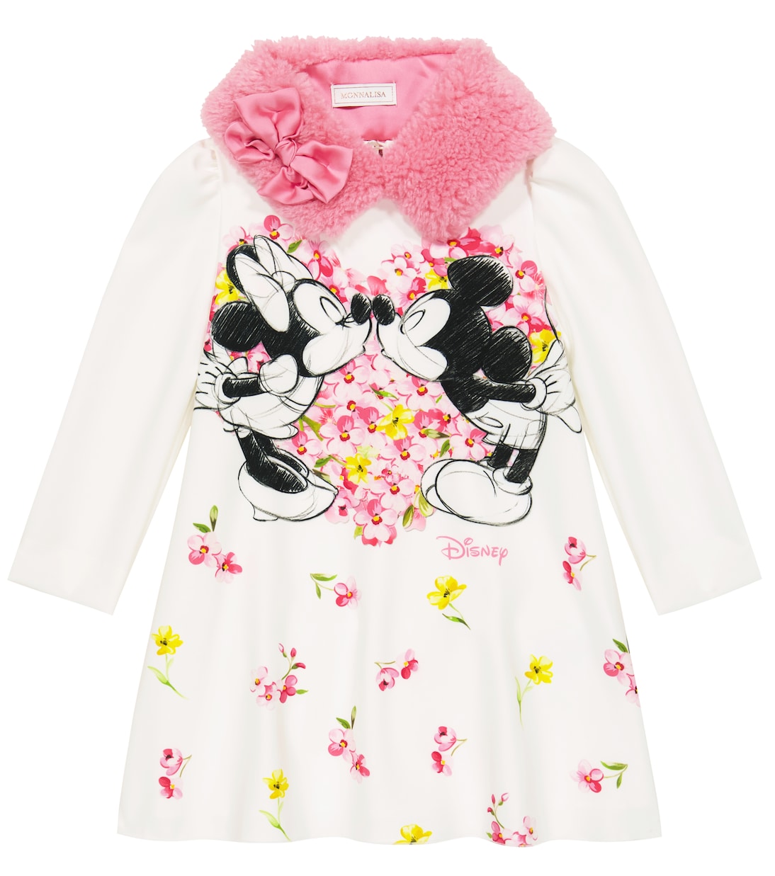 x Disney® printed satin dress | Monnalisa