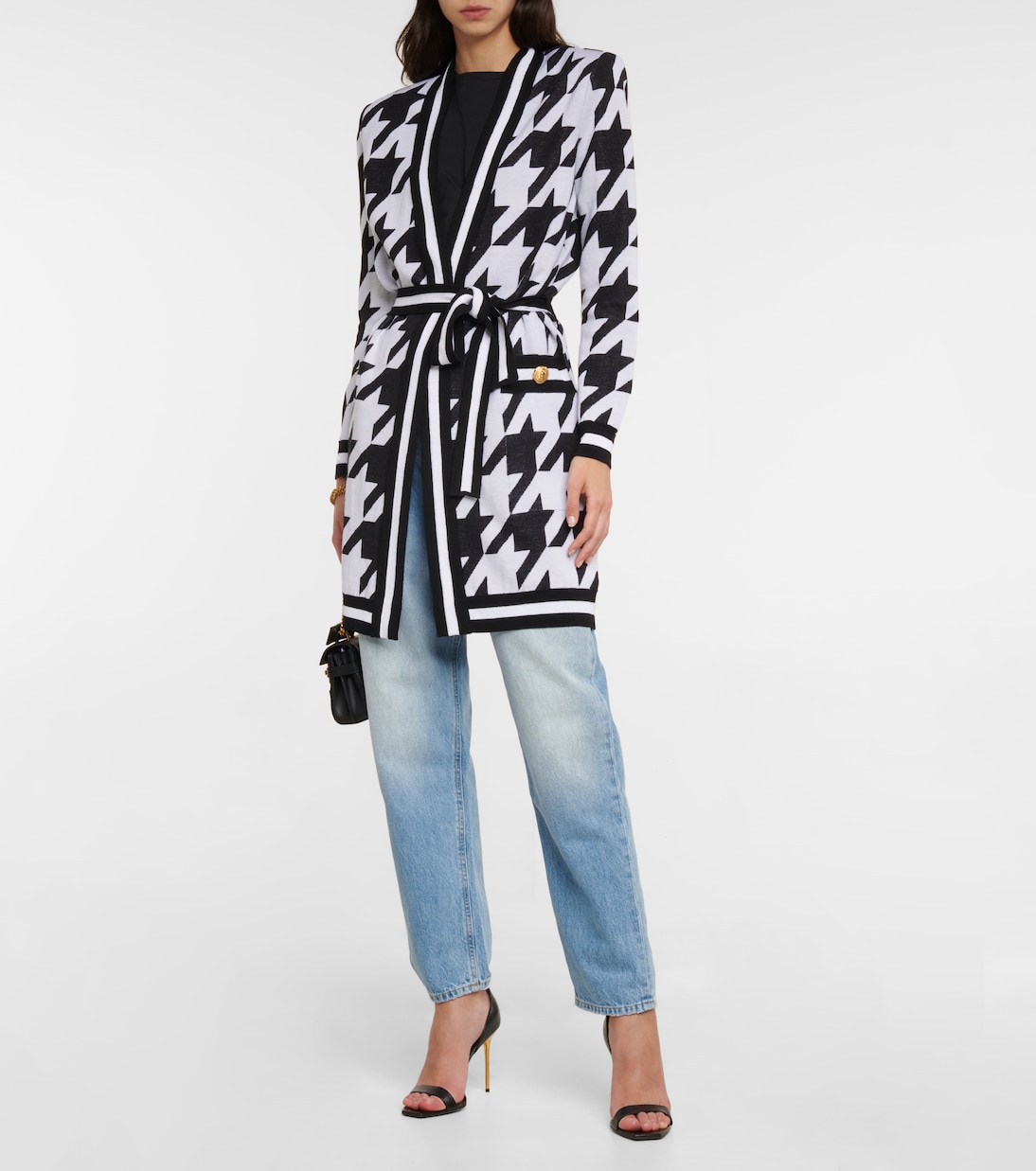 Cárdigan de pata de gallo | Balmain