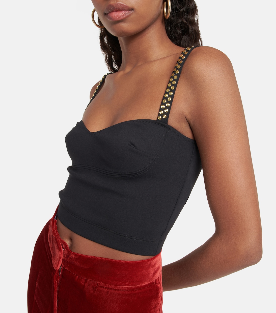 Embellished scuba crop top | Stella McCartney