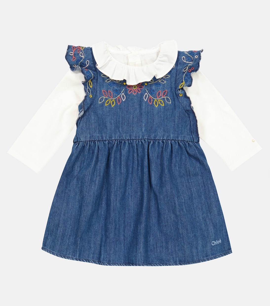 Baby Set aus Body, Kleid und Kuscheltier | Chloé Kids