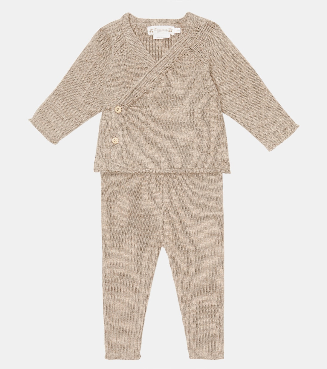 Baby Adile alpaca wool sweater and pants set | Bonpoint