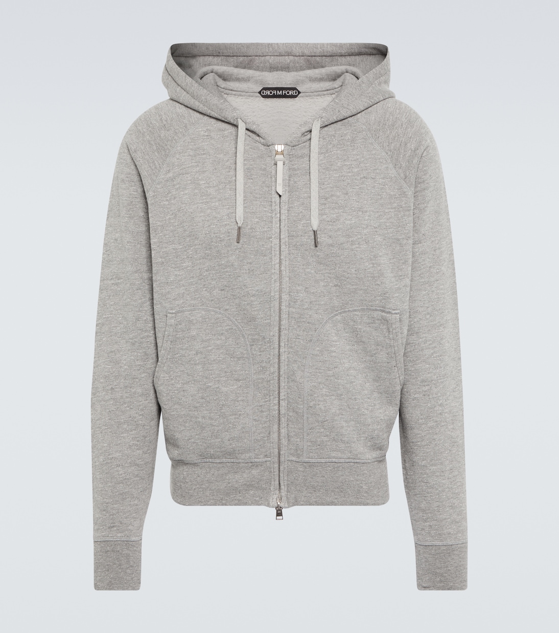 Cotton blend hoodie in grey Tom Ford Mytheresa