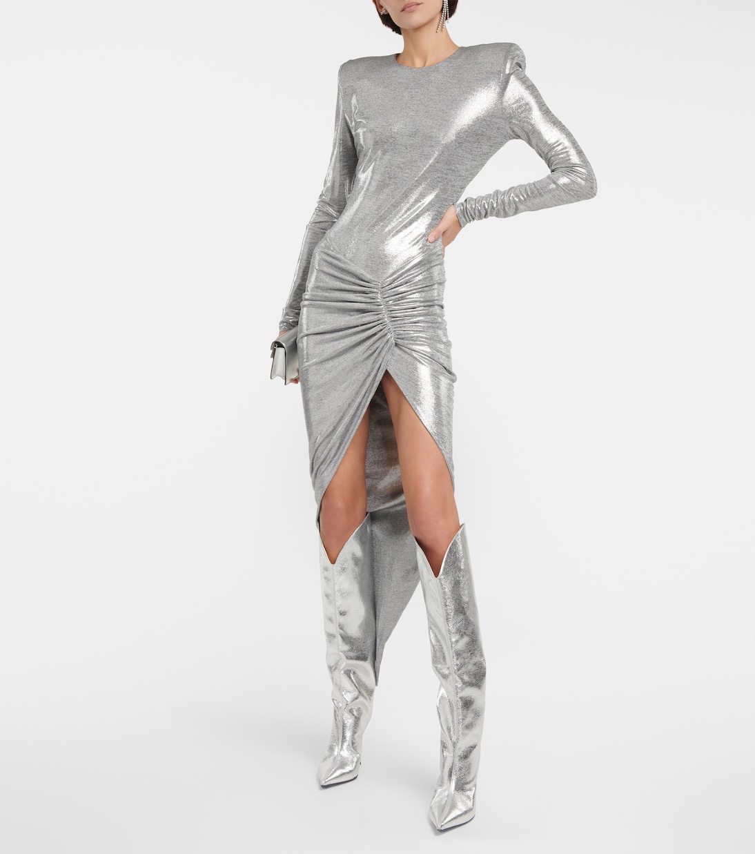 Abito midi in jersey metallizzato | Alexandre Vauthier