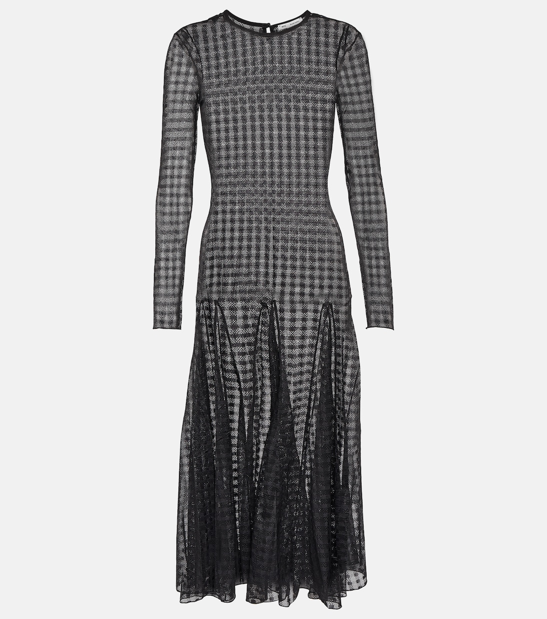 Abito midi in pizzo a quadretti | Ami Paris