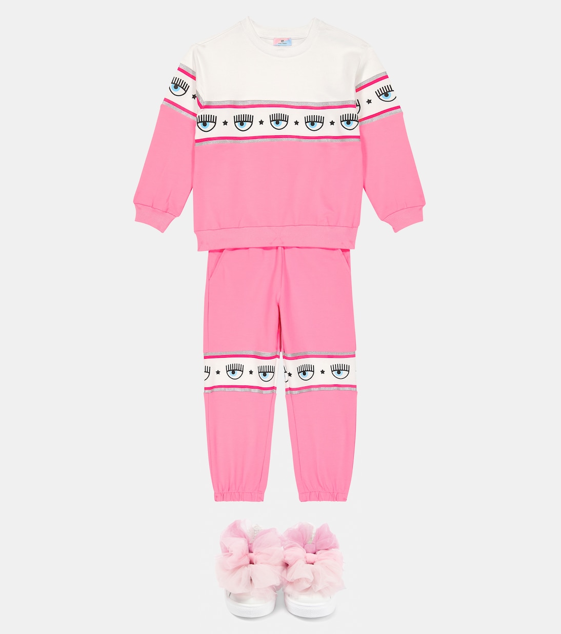 x Chiara Ferragni eye-motif jersey sweatshirt | Monnalisa