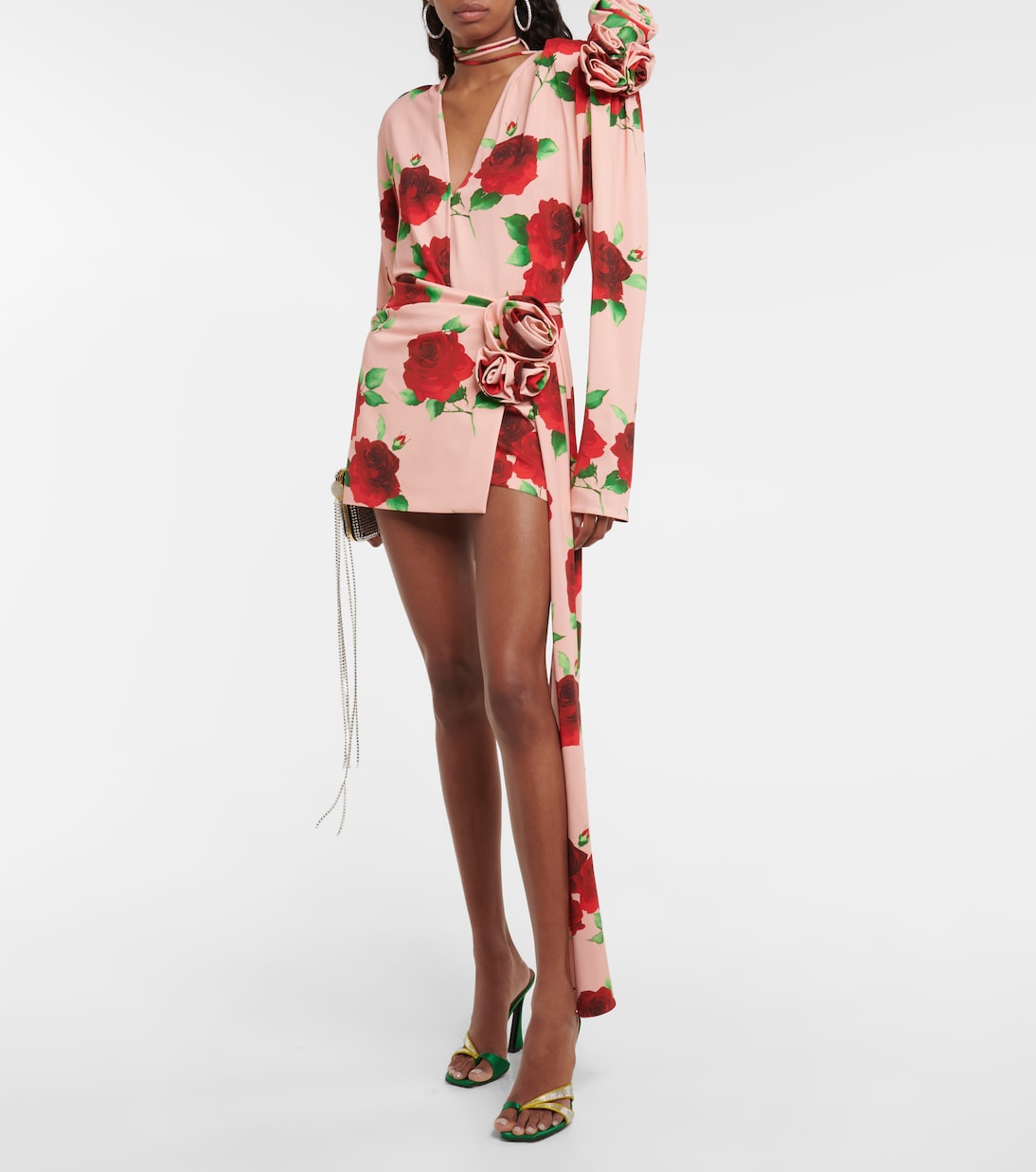 Layla crystal-embellished satin mules | D'Accori