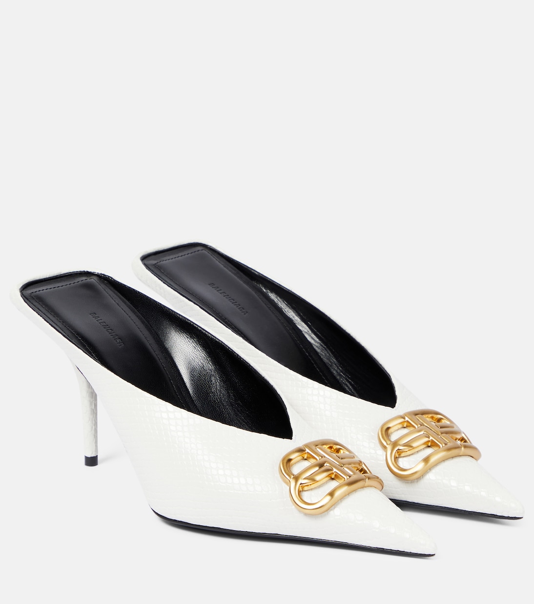 Square Knife BB python-effect leather mules | Balenciaga