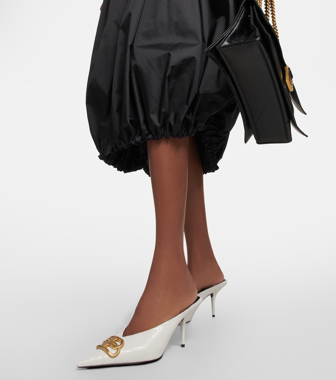 Square Knife BB python-effect leather mules | Balenciaga