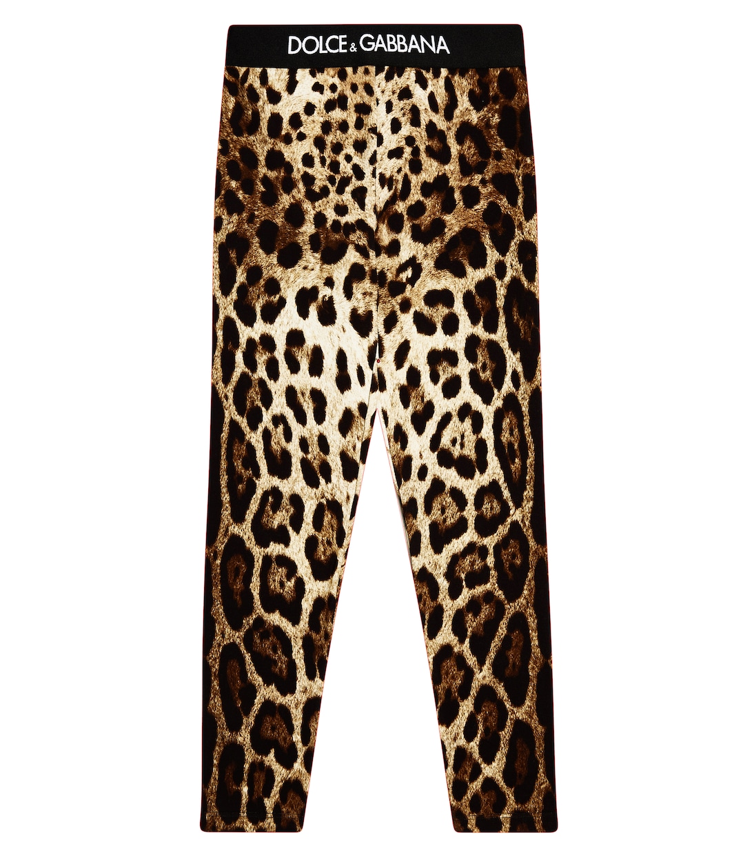 Printed cotton-blend jersey leggings | Dolce&Gabbana Kids