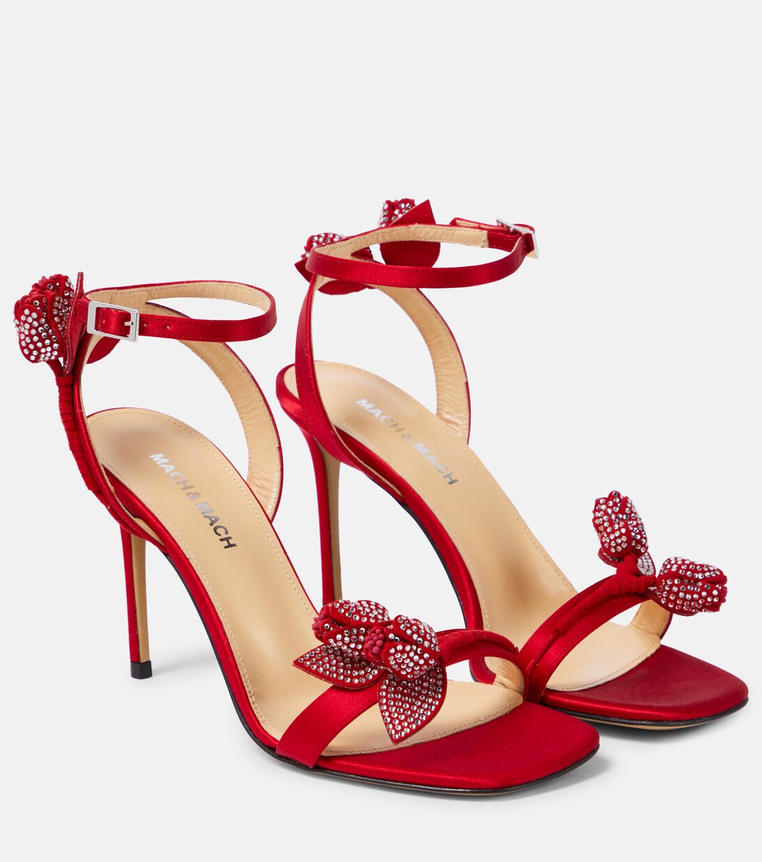 Verzierte Sandalen Wonder Tulip aus Satin | Mach & Mach