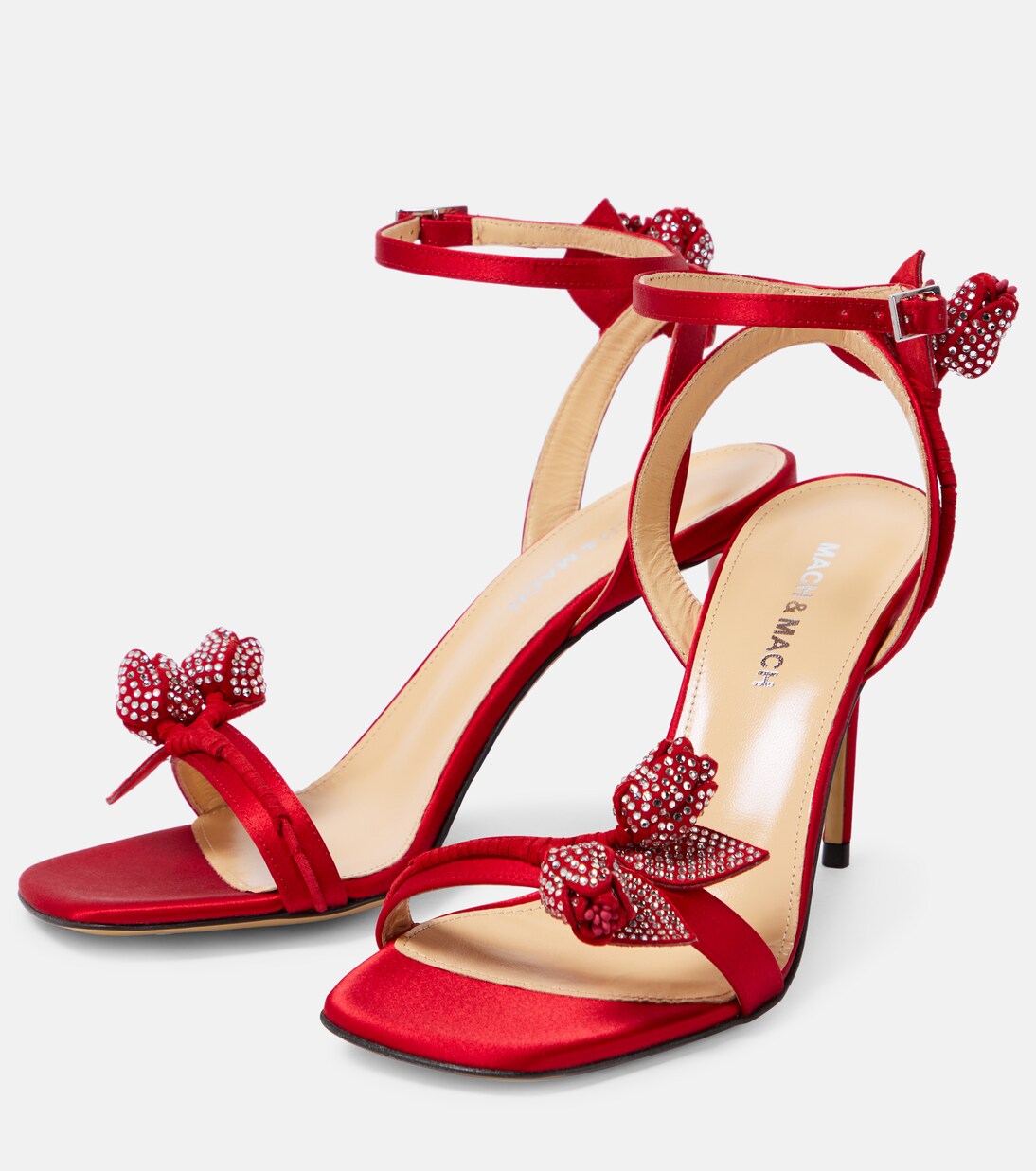 Verzierte Sandalen Wonder Tulip aus Satin | Mach & Mach