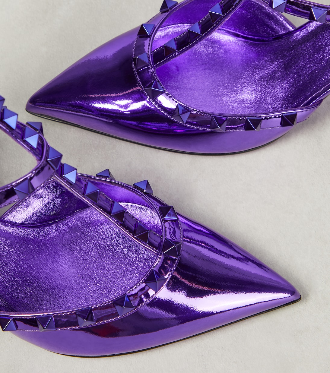 Rockstud patent leather pumps in purple Valentino Garavani Mytheresa