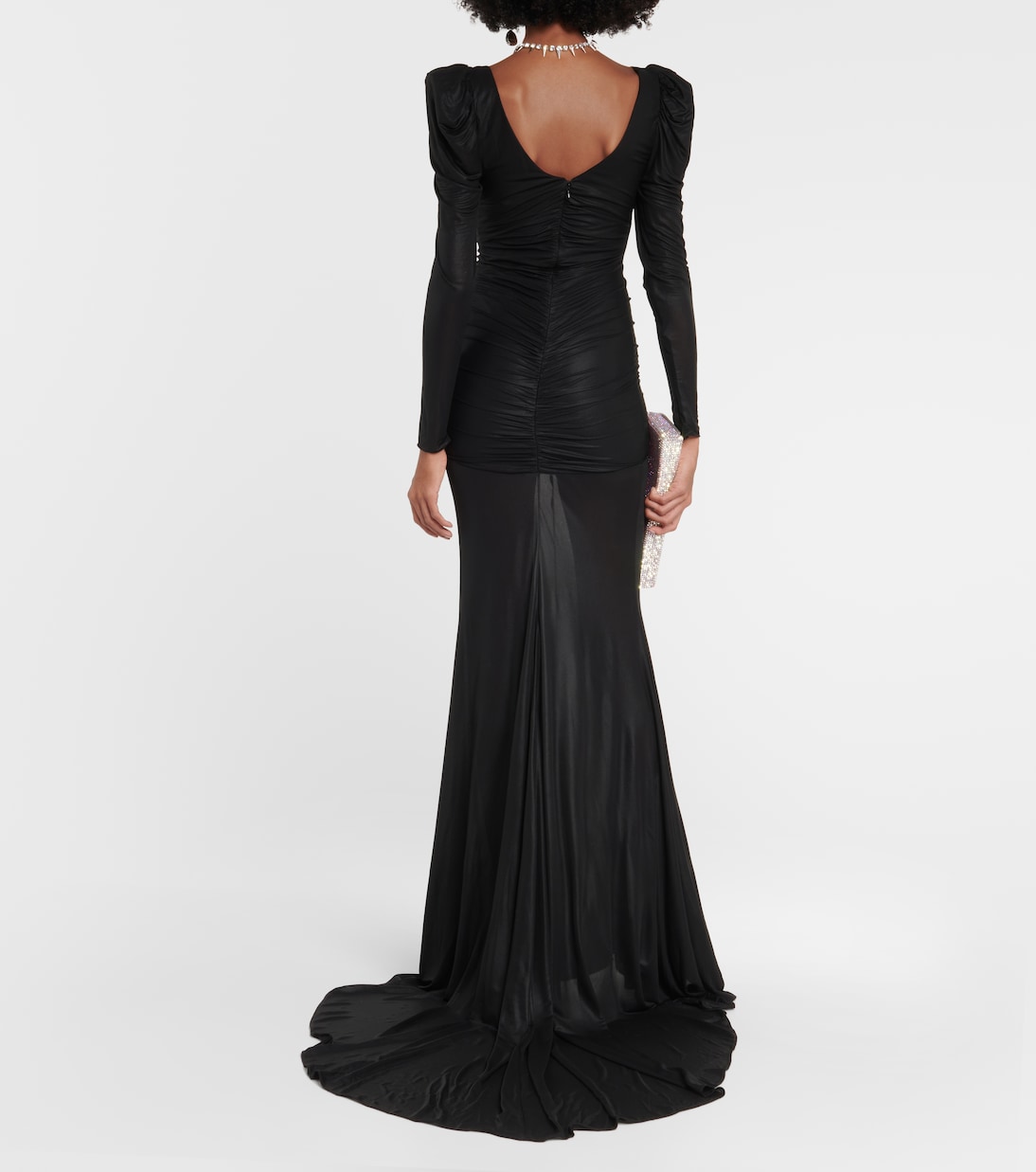 Draped satin maxi dress | Alessandra Rich