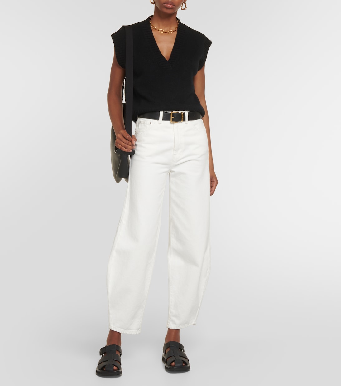 Cropped cashmere sweater vest | Jardin des Orangers