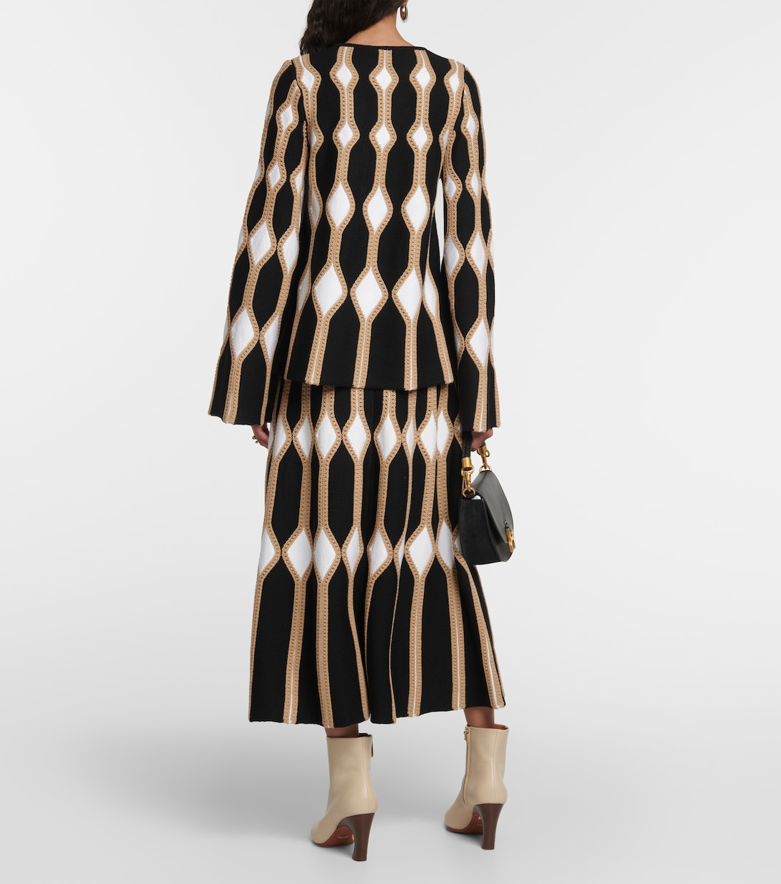 Jersey de punto intarsia de lana y seda | Chloé