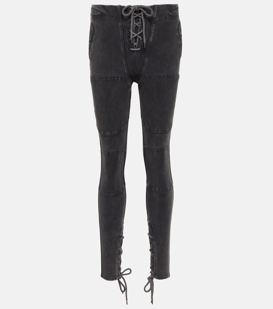 Suede lace up leggings cheap