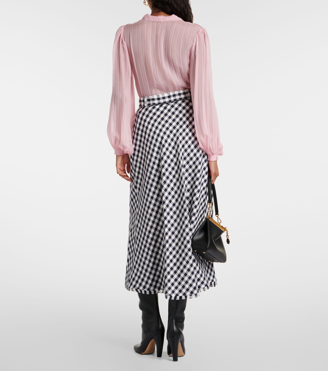 Gingham jacquard midi skirt | Etro