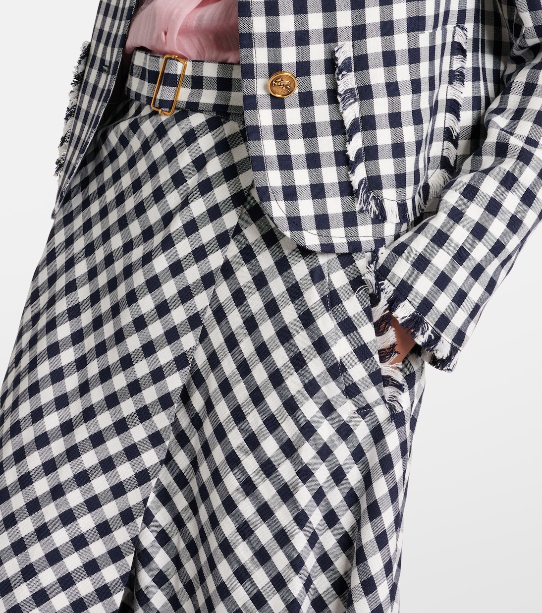 Gingham jacquard midi skirt | Etro