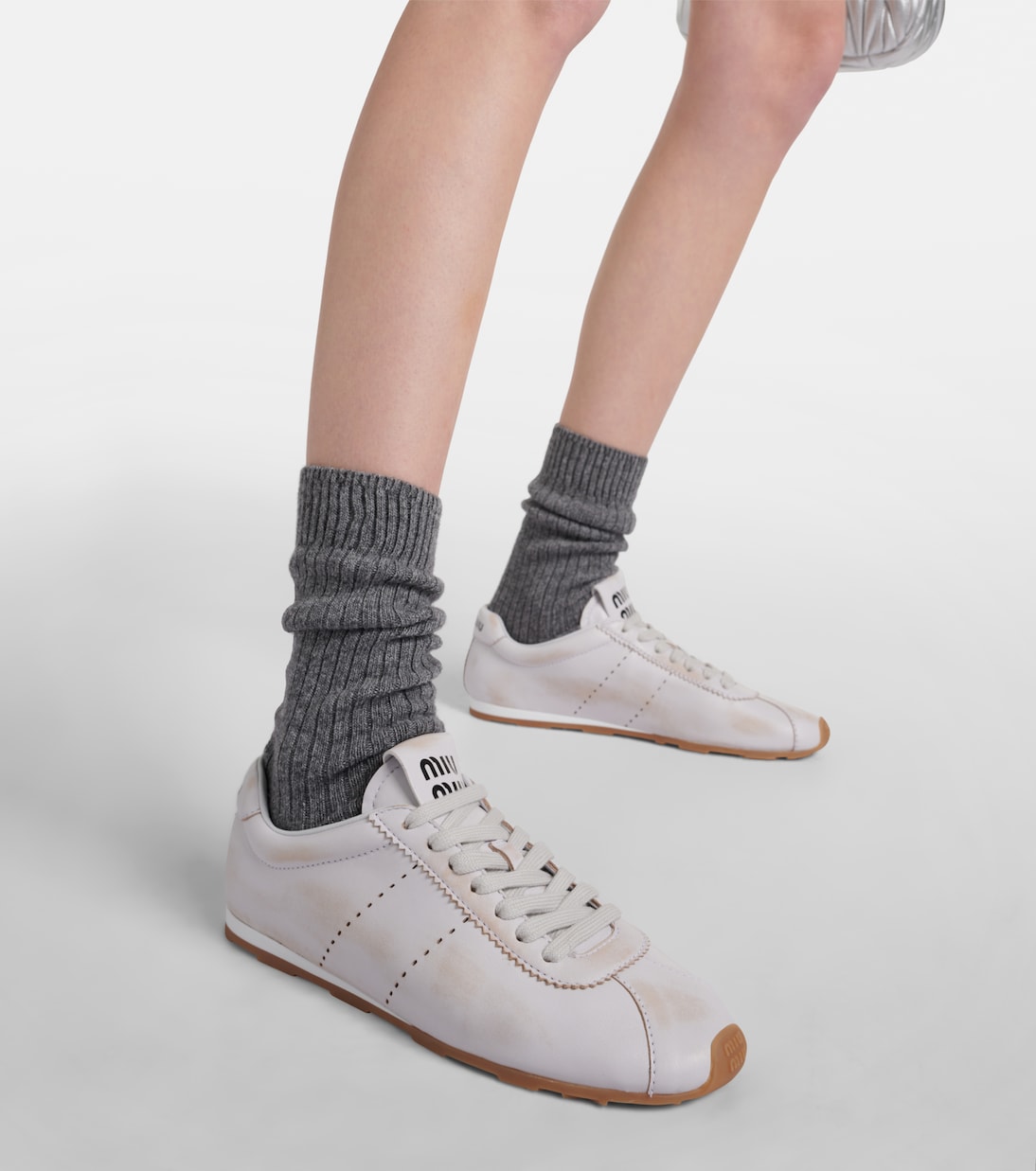 Sneakers in pelle | Miu Miu