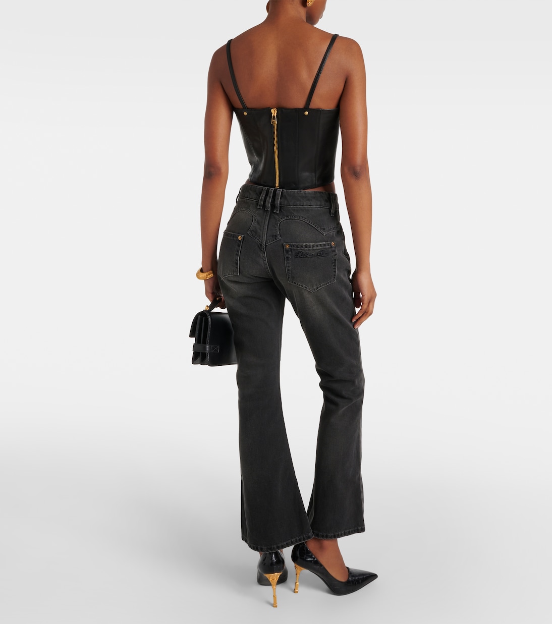 Western low-rise bootcut jeans | Balmain