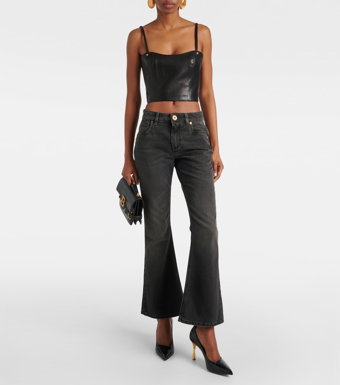 Western low-rise bootcut jeans | Balmain