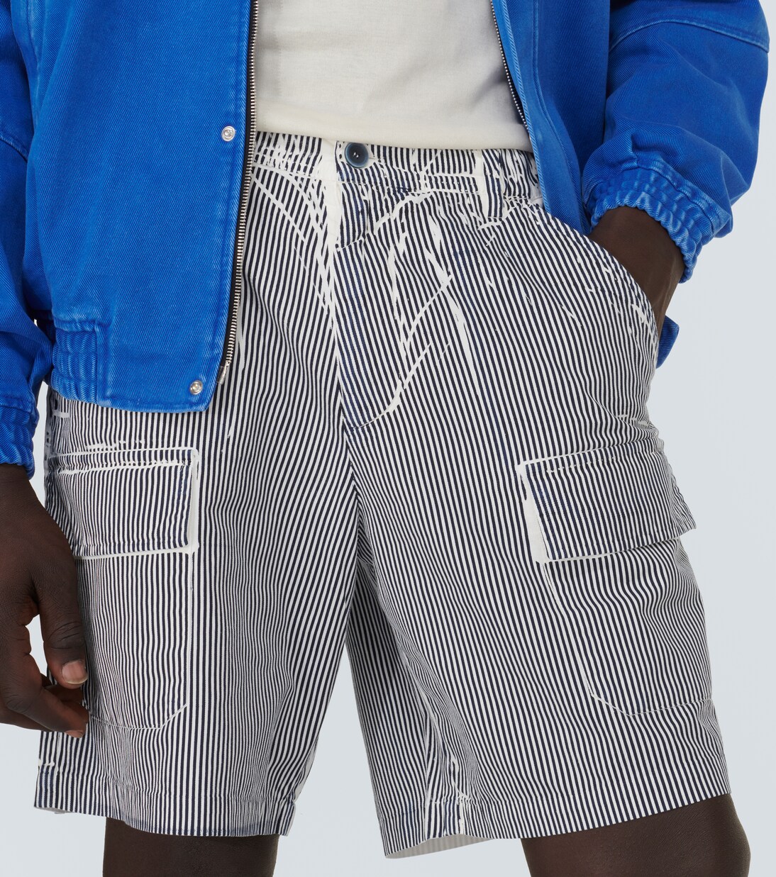 Shorts Stuttur de algodón a rayas | Ranra