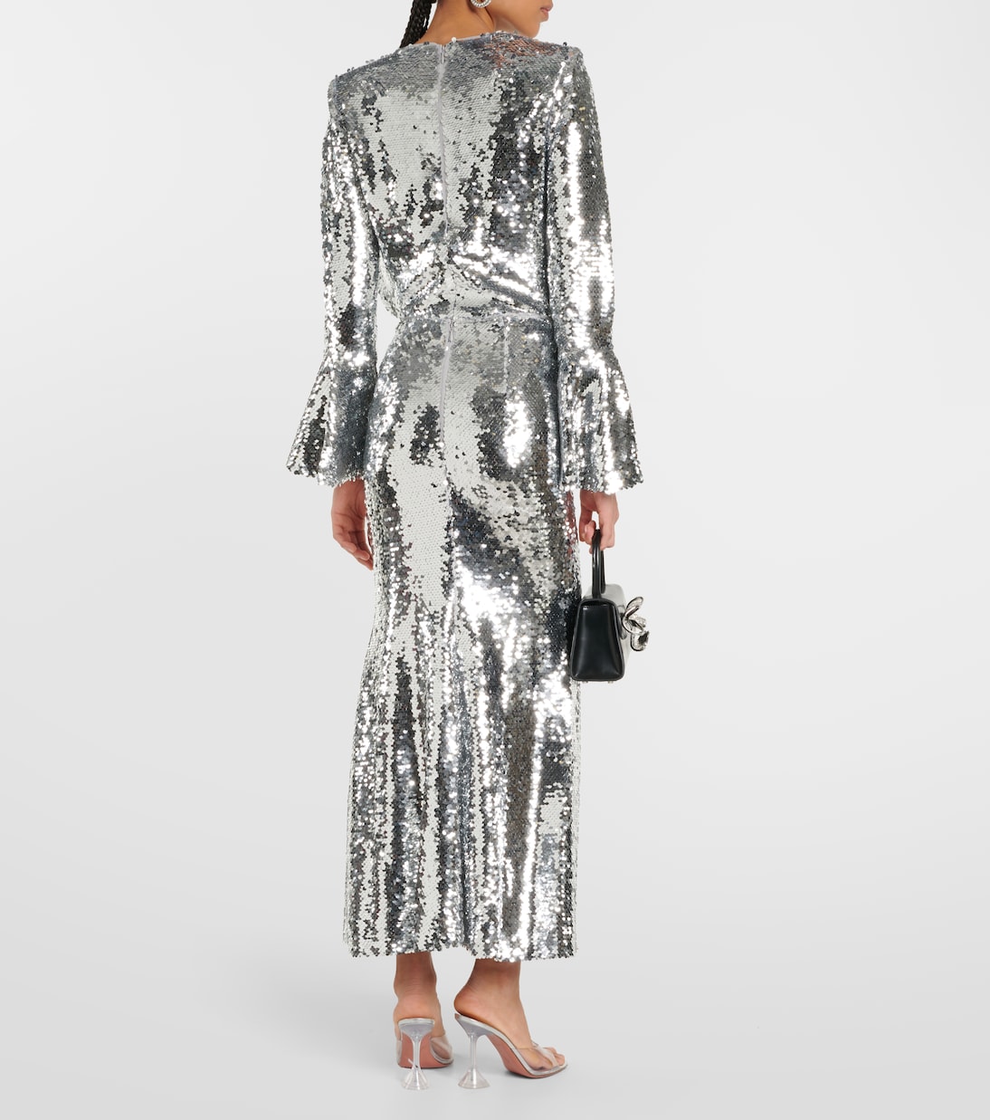 Sequined flared maxi skirt | Self-Portrait