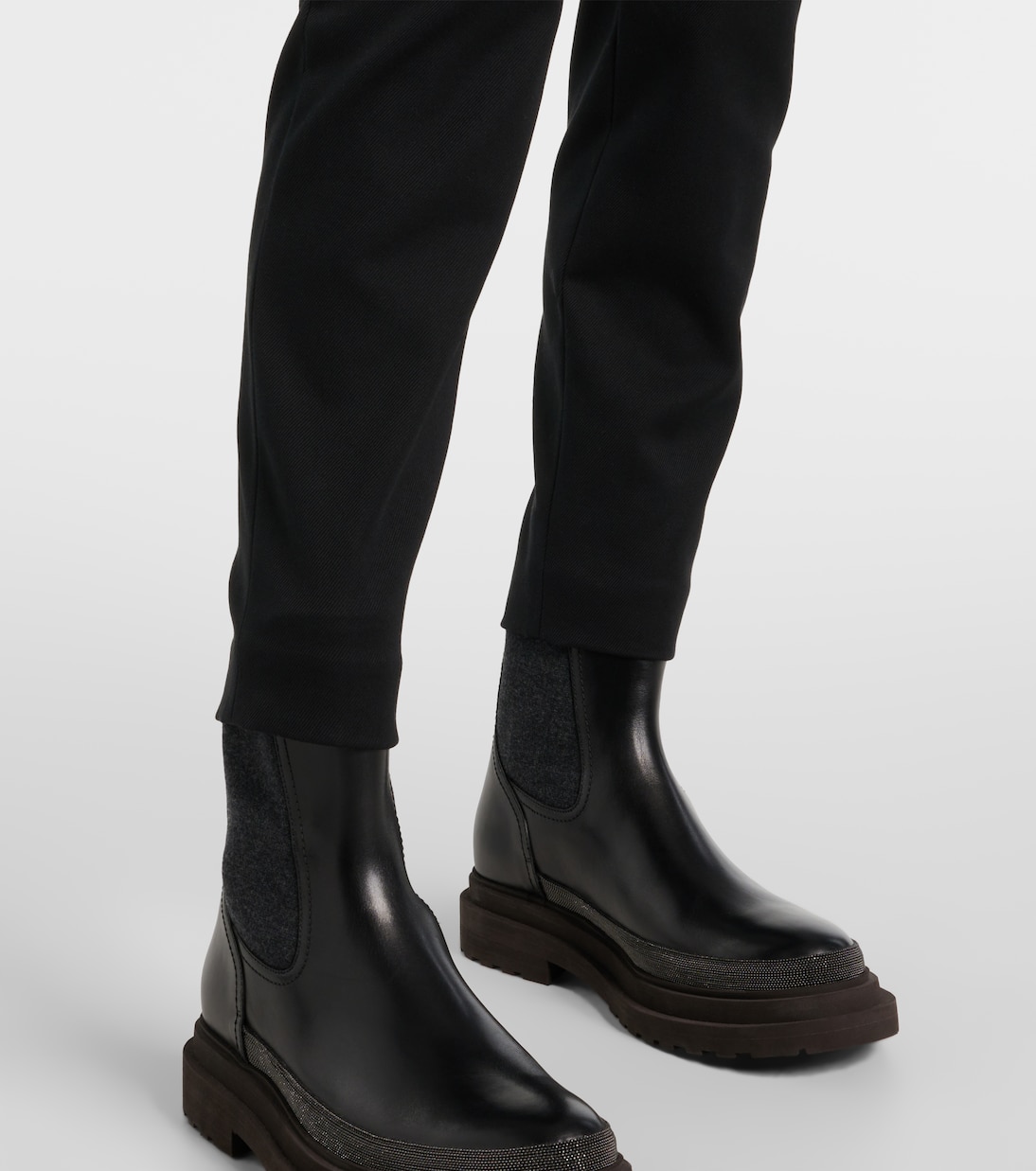 Pantalones Estrechos de Mezcla de Algodón por Brunello Cucinelli para Jóvenes Modernos