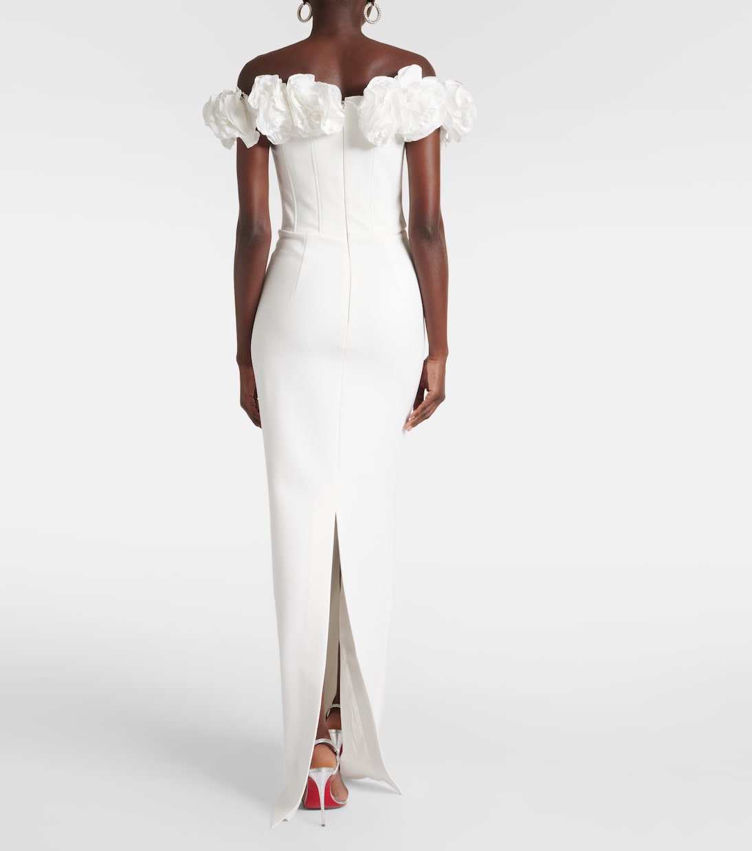 Robe longue de mariée Tessa à encolure bardot | Rebecca Vallance